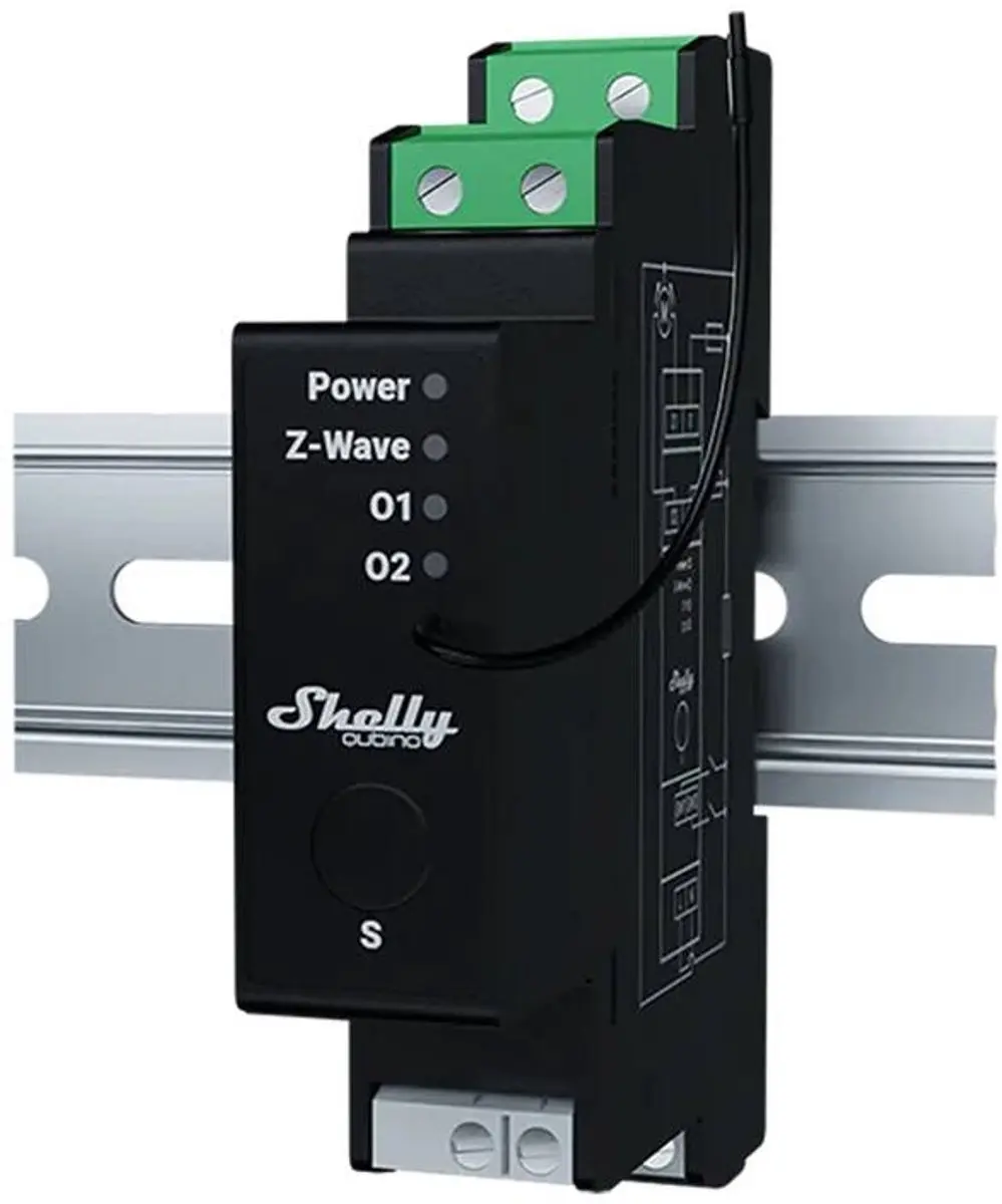Shelly Wave PRO Shutter Z-Wave DIN-railrelais