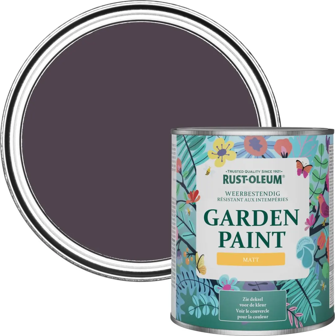 Rust-Oleum Donkerpaars Tuinverf Matt Druivensap 750ml