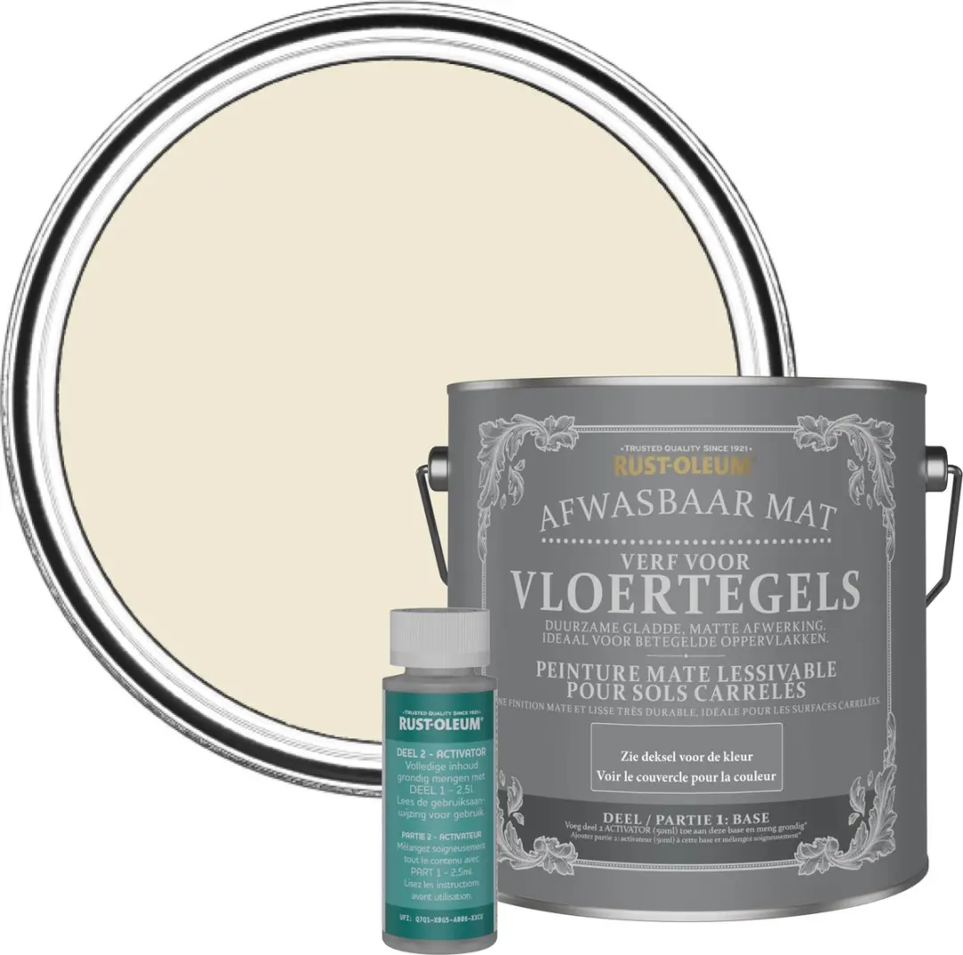Rust-Oleum Wit Vloertegelverf Kalksteengroeve 2,5L
