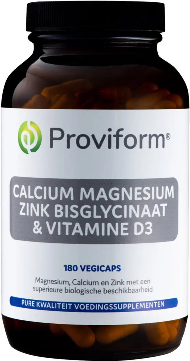 Proviform Calcium Magnesium Zink Bisglycinaat & D3 180 Capsules