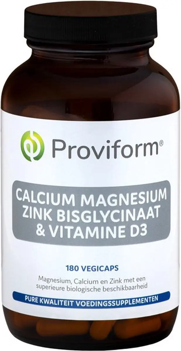 Proviform Calcium Magnesium Zink Bisglycinaat & D3 180 Capsules
