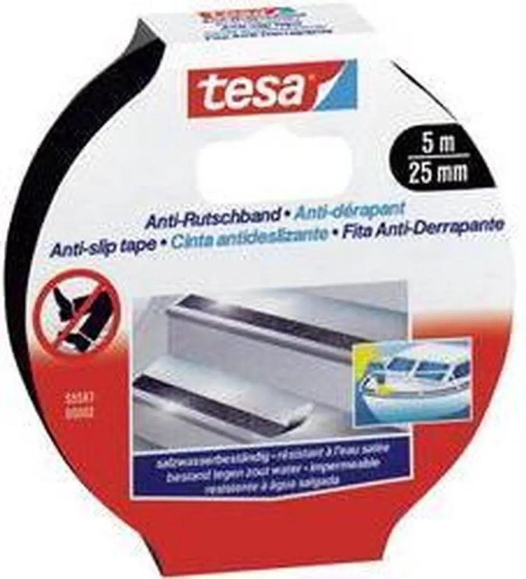Tesa 55587-02 Anti-slip Tape 5m x 25mm - Zwart