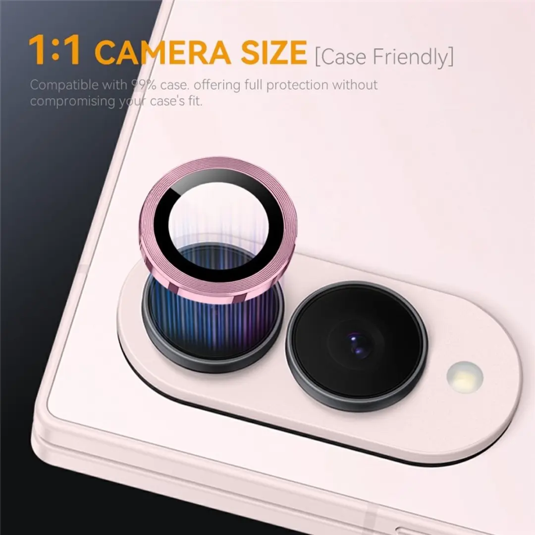 NORTHJO Galaxy Z Fold 8 Lensprotector - Roze - 8721389807081