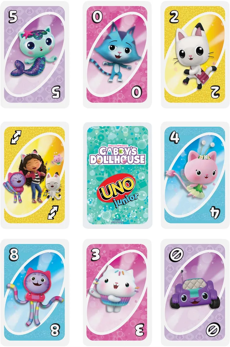 Mattel Games UNO Junior Gabby's Poppenhuis Kaartspel - 10 Spelers