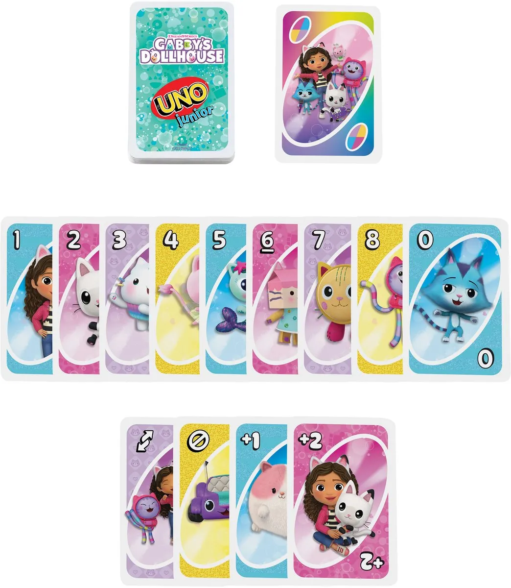 Mattel Games UNO Junior Gabby's Poppenhuis Kaartspel - 10 Spelers