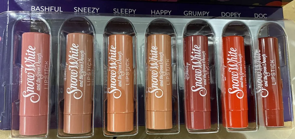 Disney Sneeuwwitje Mini Lippenstiften - 7 Stuks