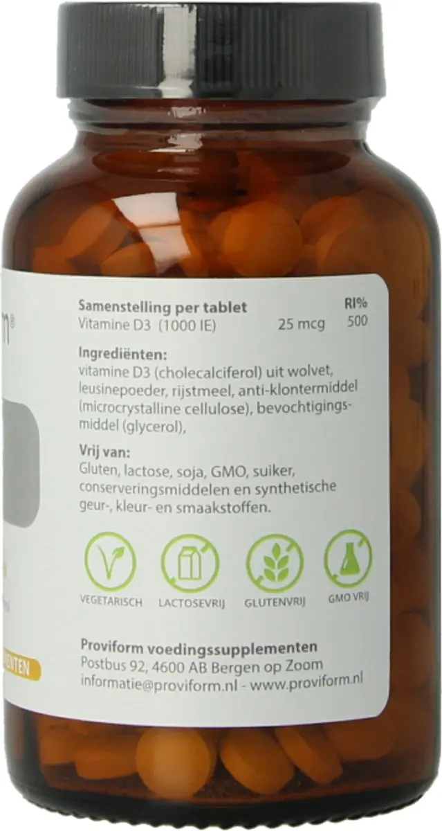 Proviform Vitamine D3 25 MCG - 300 tabletten