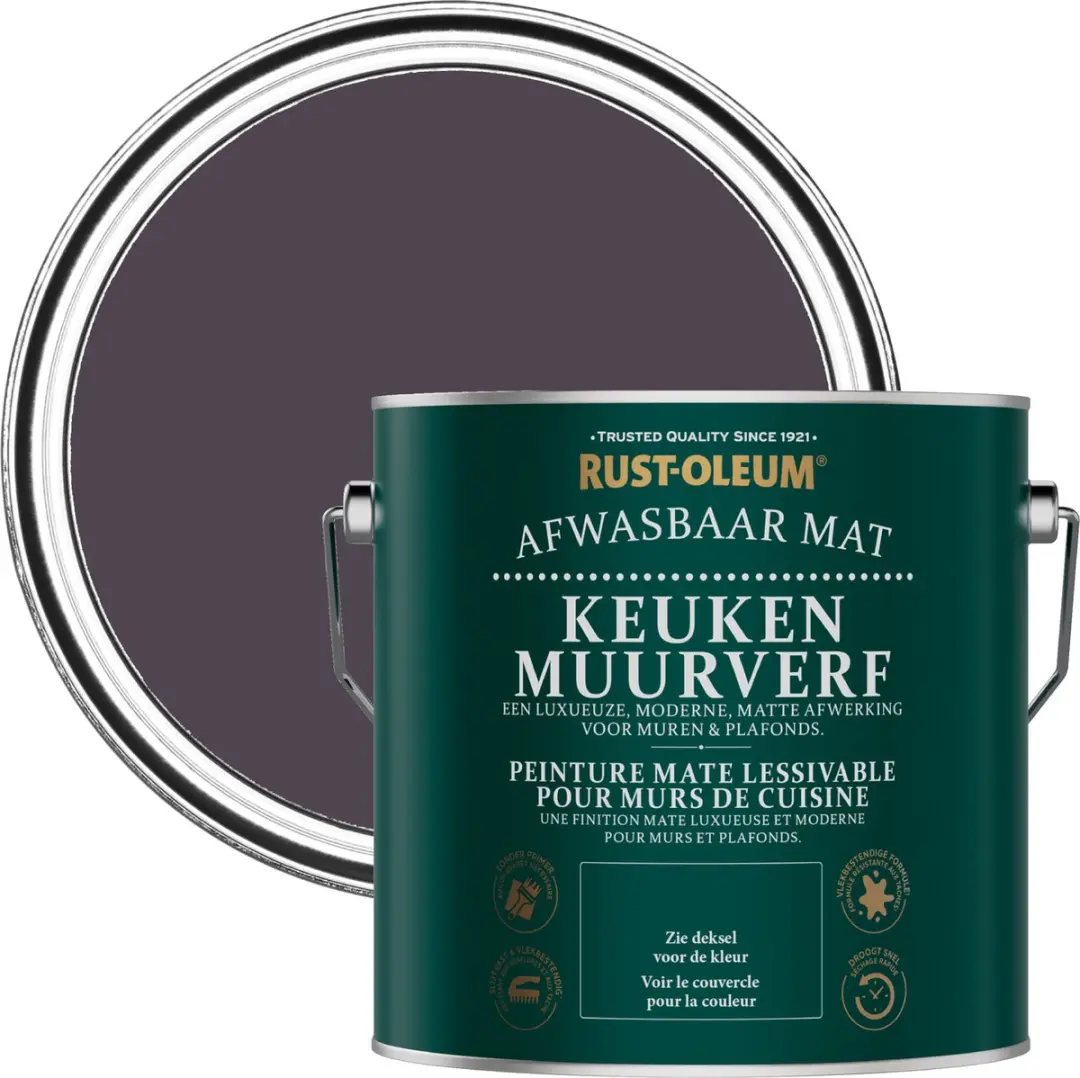 Rust-Oleum Donkerpaars Keuken muurverf