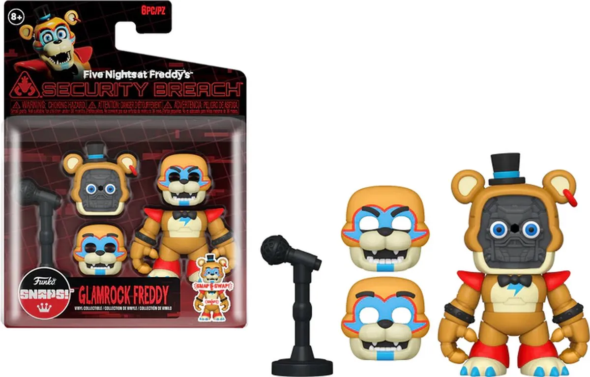 Funko Five Nights at Freddy's Freddy Glamrock Snap Action Figuur - Multi - afbeelding 3 van 3
