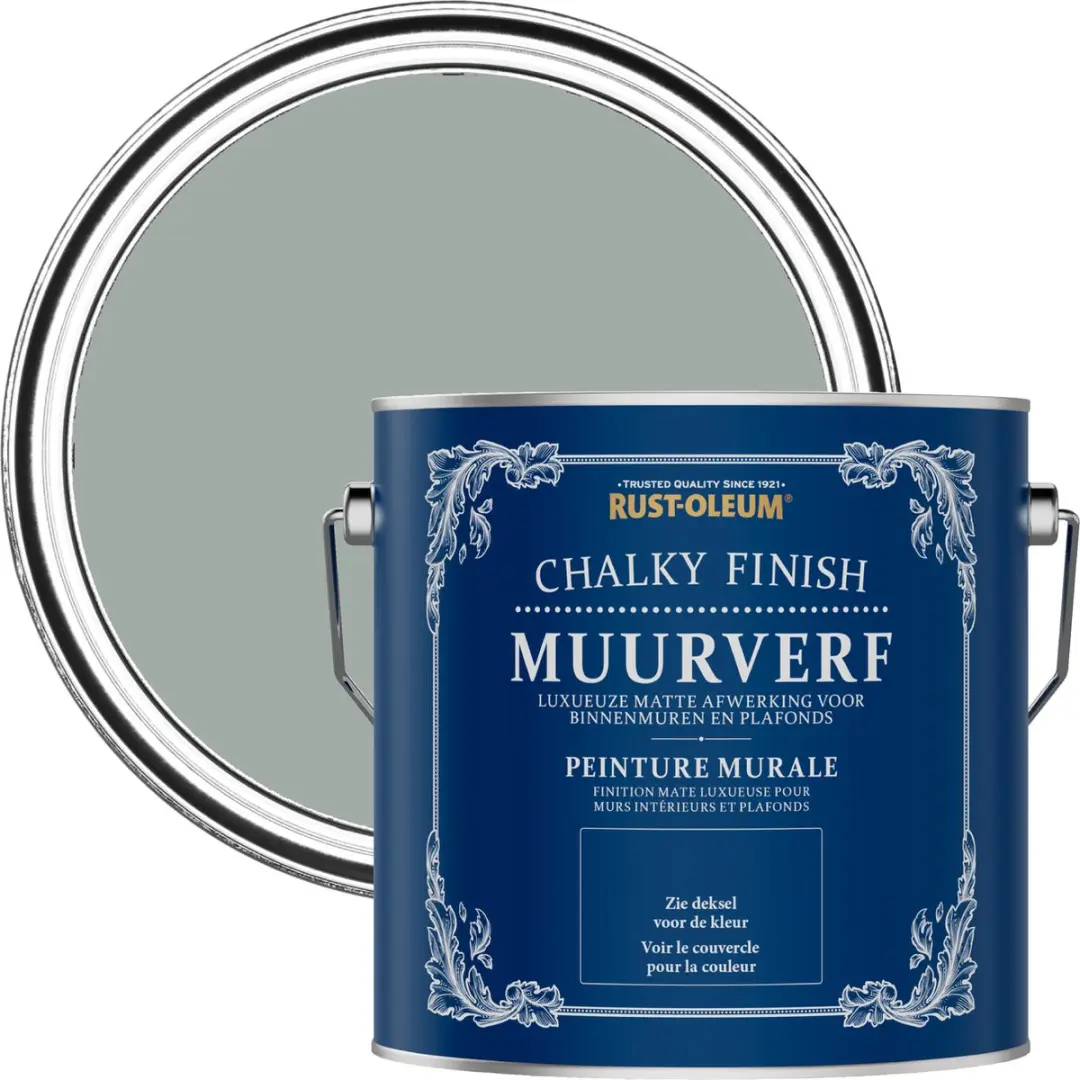 Rust-Oleum Grijs Chalky Finish Muurverf 2,5L