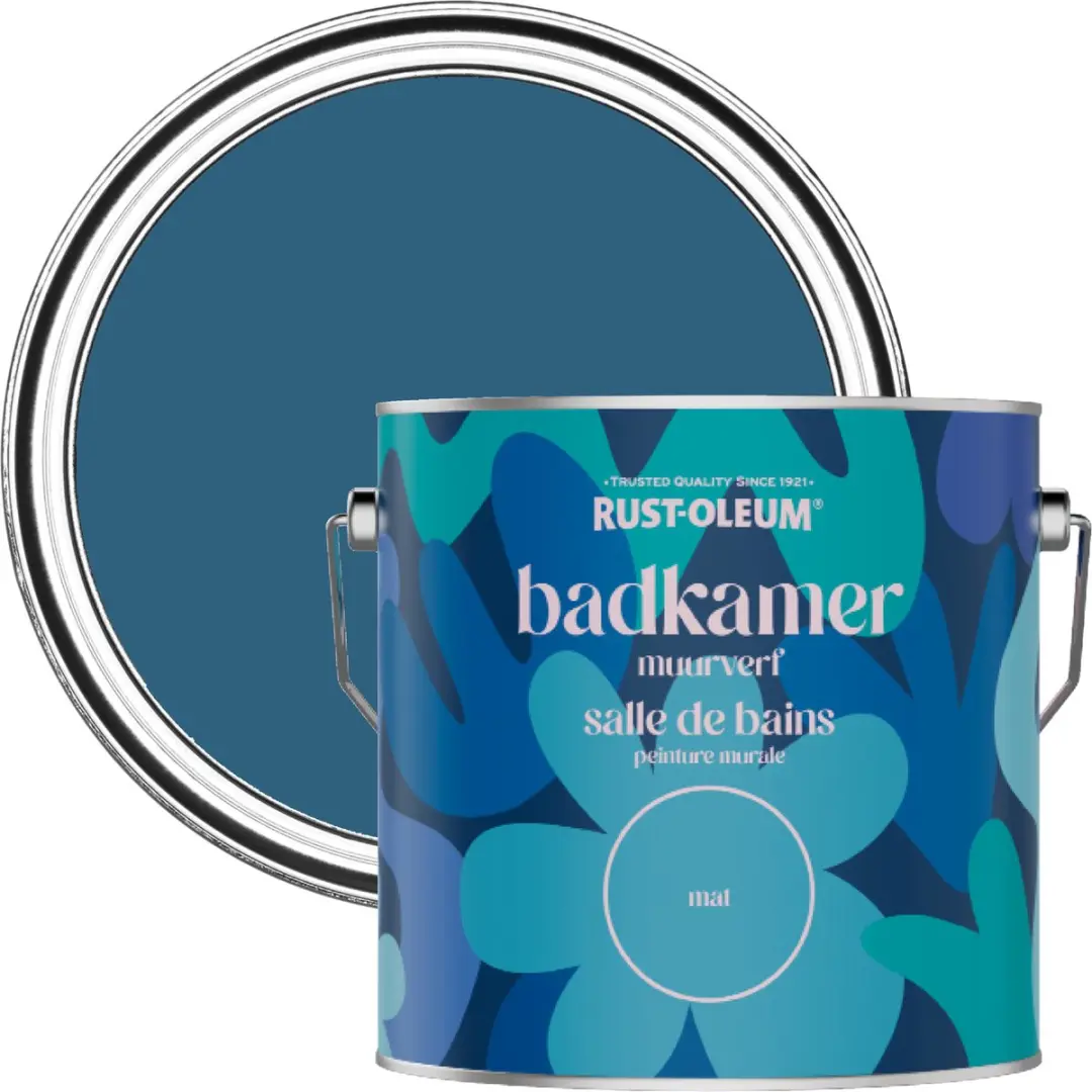 Rust-Oleum Blauw Badkamerverf Kobalt 2,5L