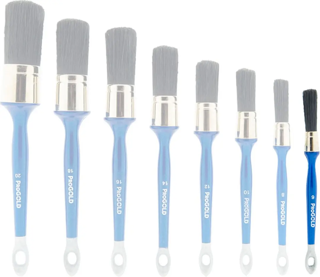ProGold 6080-06 Kwast Kunststof Rond - Maat 6 - Blauw/Zwart