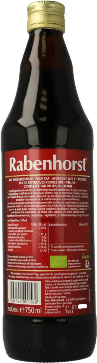 Rabenhorst Bietensap bio (750 ml)