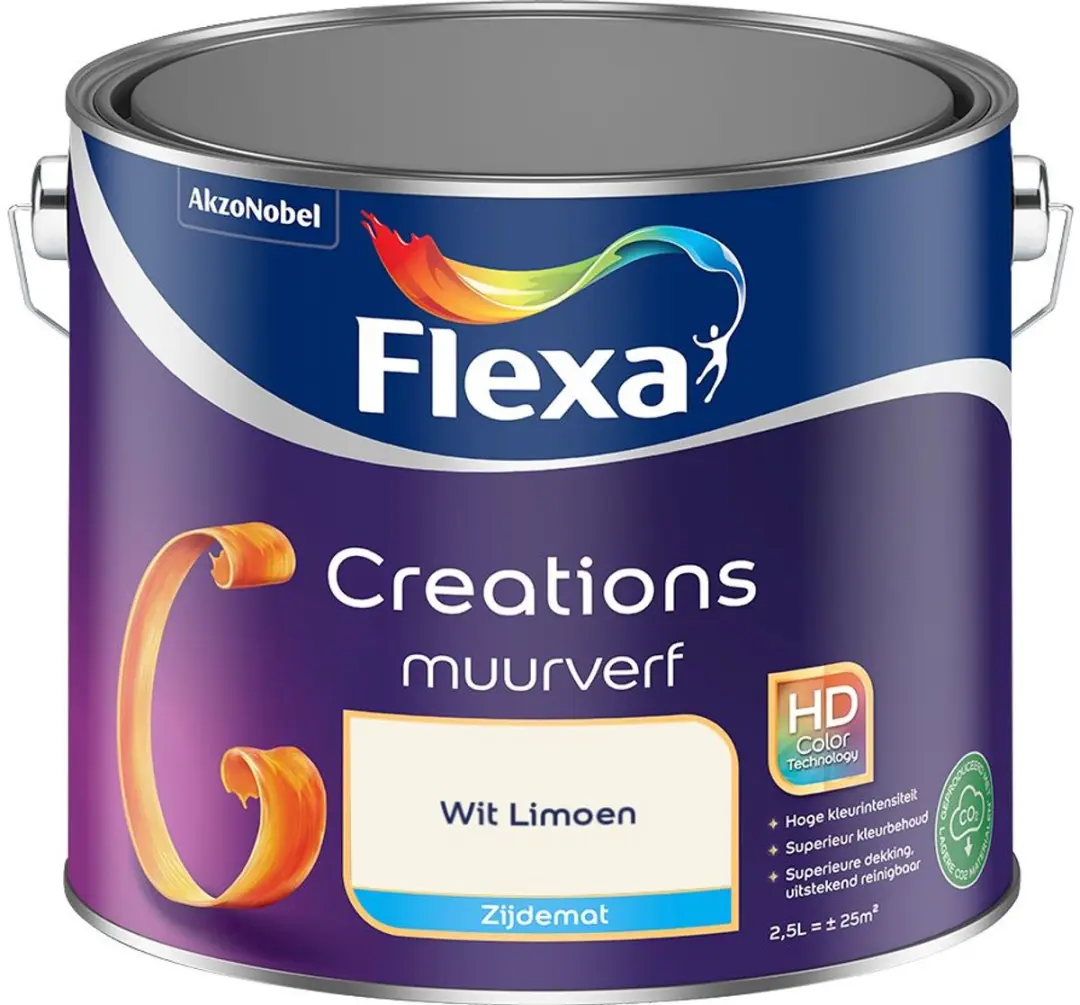 Flexa Creations Muurverf Zijdemat Wit Limoen 2,5L