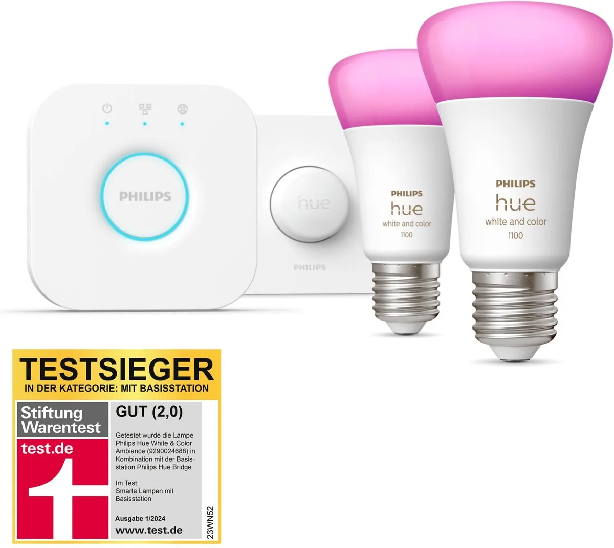 Philips Hue Starterkit White and Color Ambiance 2x9W E27