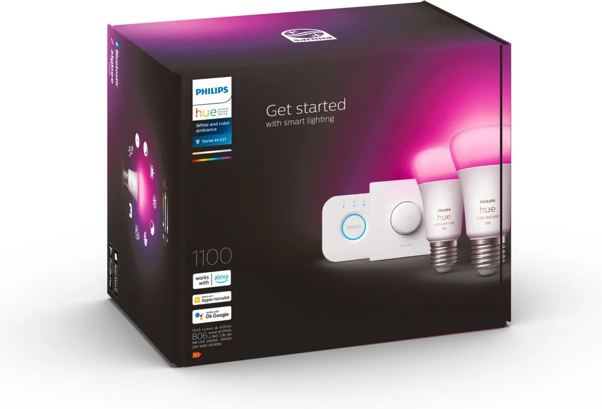 Philips Hue Starterkit White and Color Ambiance 2x9W E27