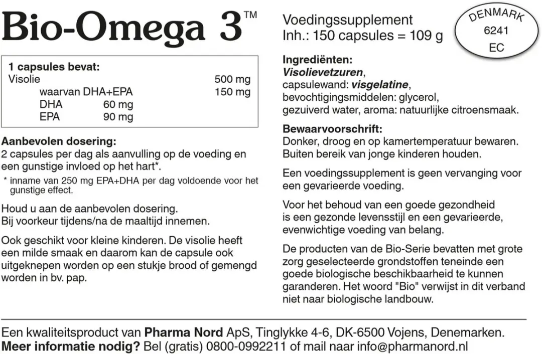 Pharma Nord Bio omega 3 visolie 150 Capsules