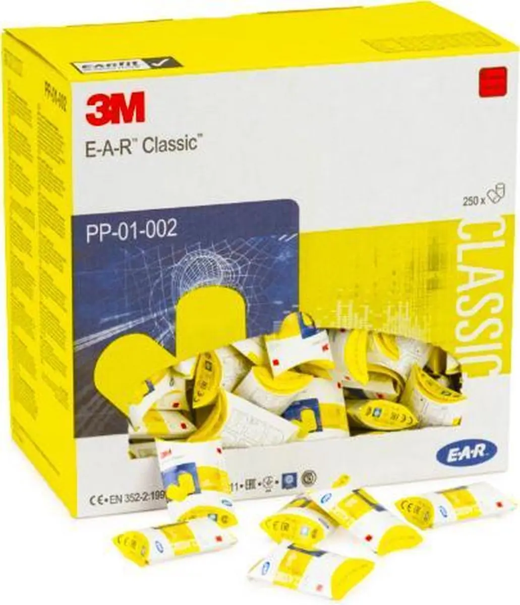 3M E-A-R Classic Oordoppen - 250 Paar - Geel