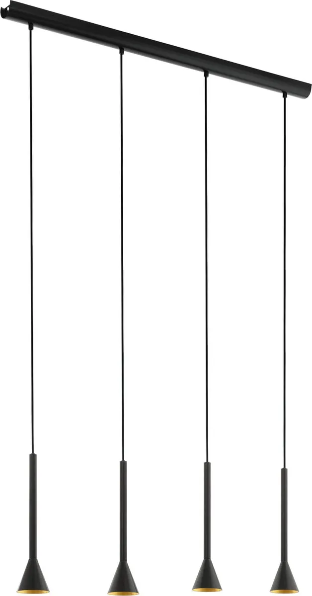 Eglo Cortaderas Hanglamp 5xGU10 113cm - Zwart/Goud