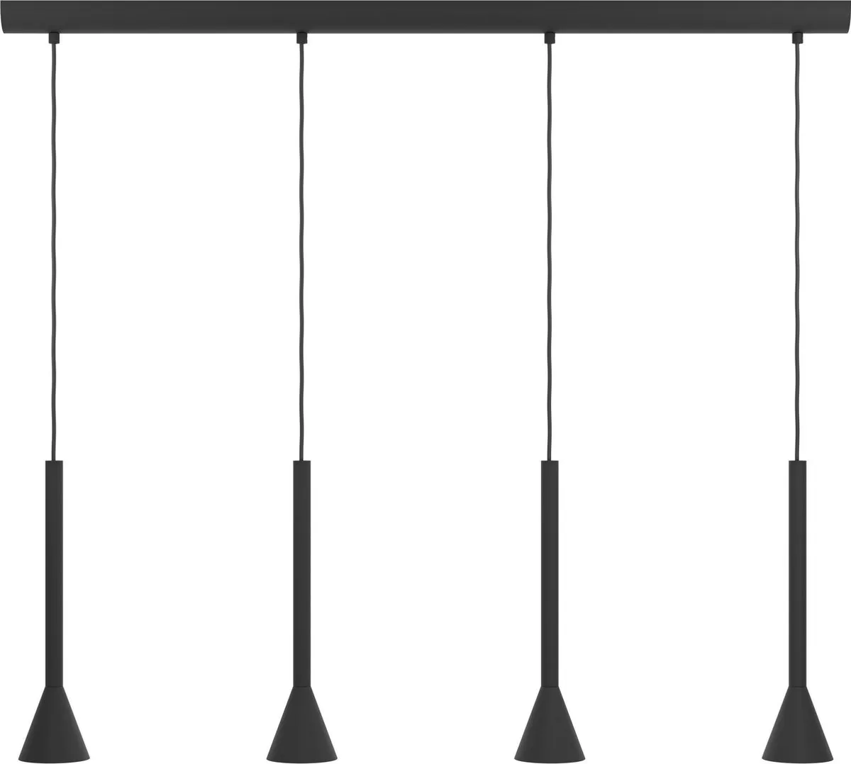 Eglo Cortaderas Hanglamp 5xGU10 113cm - Zwart/Goud