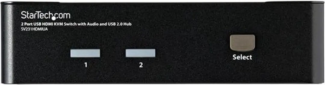 Startech 2-poort USB HDMI KVM-switch - Audio & USB 2.0 Hub - Zwart