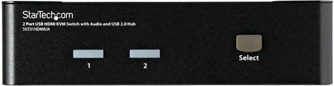 Startech 2-poort USB HDMI KVM-switch - Audio & USB 2.0 Hub - Zwart