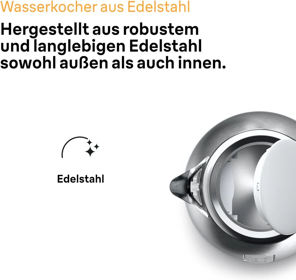 Braun WK 1500 Waterkoker 1,7L - 2200W - Roestvrijstaal/Wit