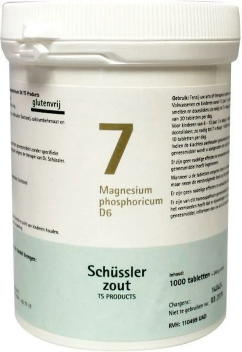 Pfluger Schüssler Zout nr 7 Magnesium Phosphor D6 - 2000 tabletten