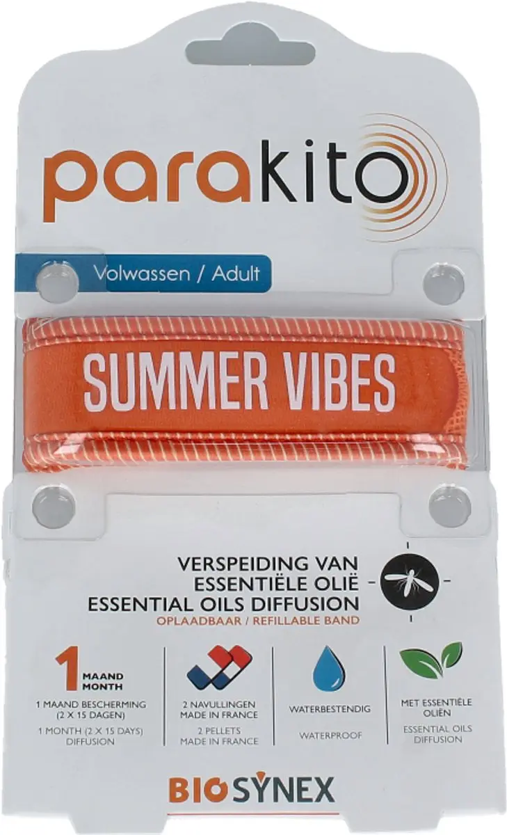 Parakito Anti-Muggen Armband Volwassenen