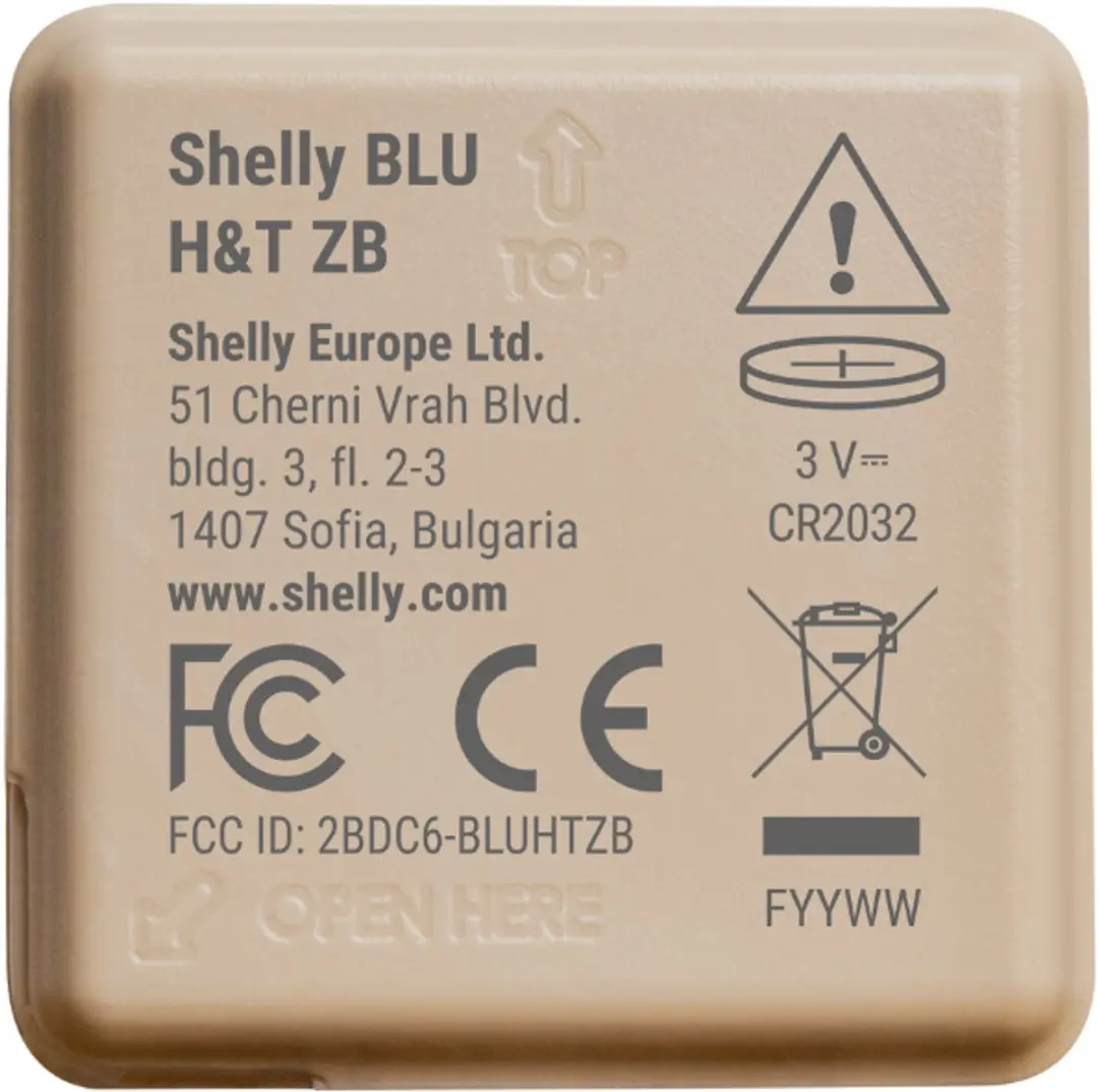 Shelly BLU H&T ZB Mocha Sensor - Domotica
