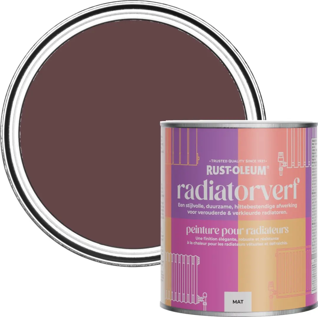 Rust-Oleum Donkerpaarse Radiatorverf Mulberry Straat 750ml