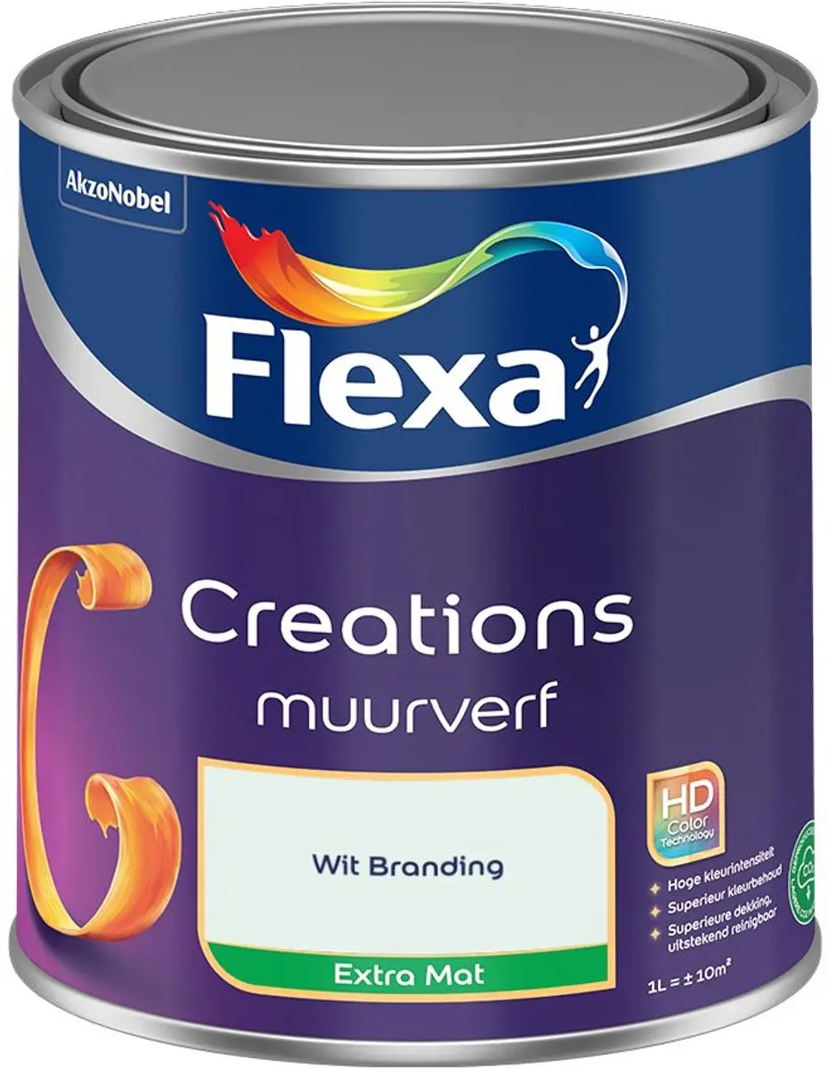 Flexa Creations Muurverf Extra Mat Wit Branding 1L