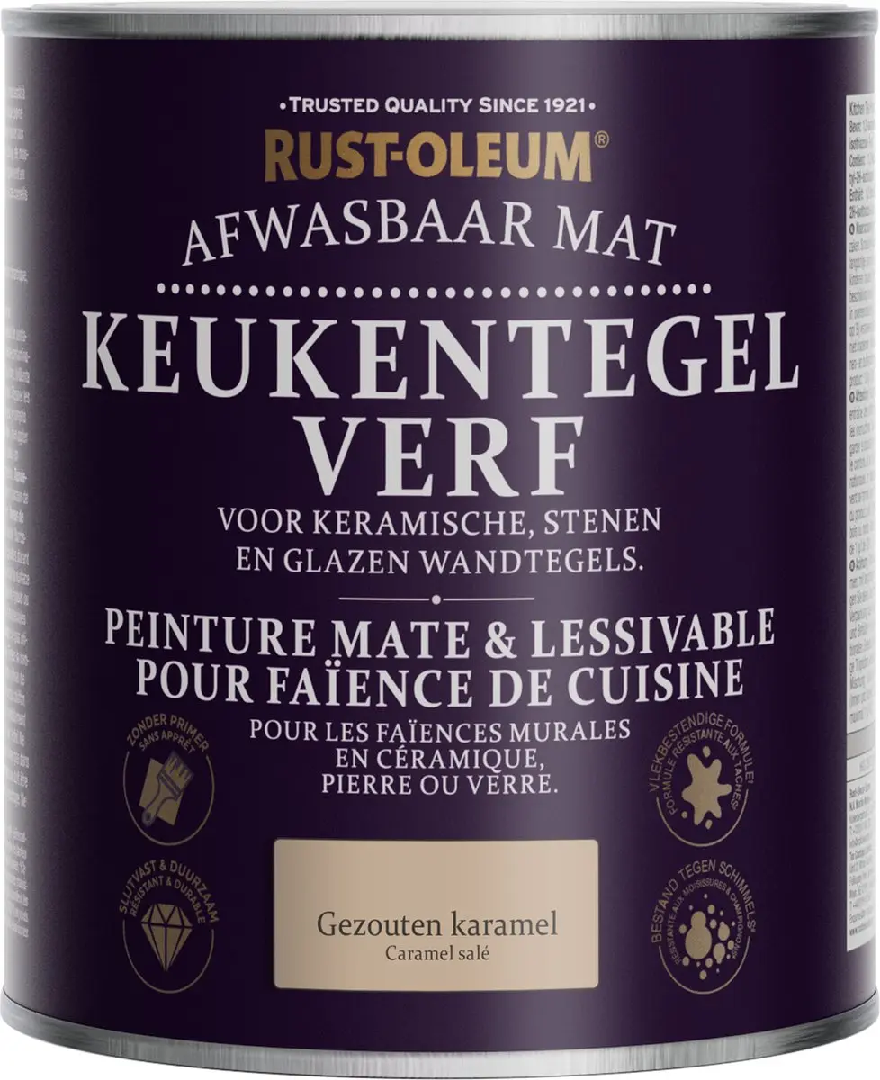 Rust-Oleum Bruine Verf Keukentegels 750ml - Gezouten karamel