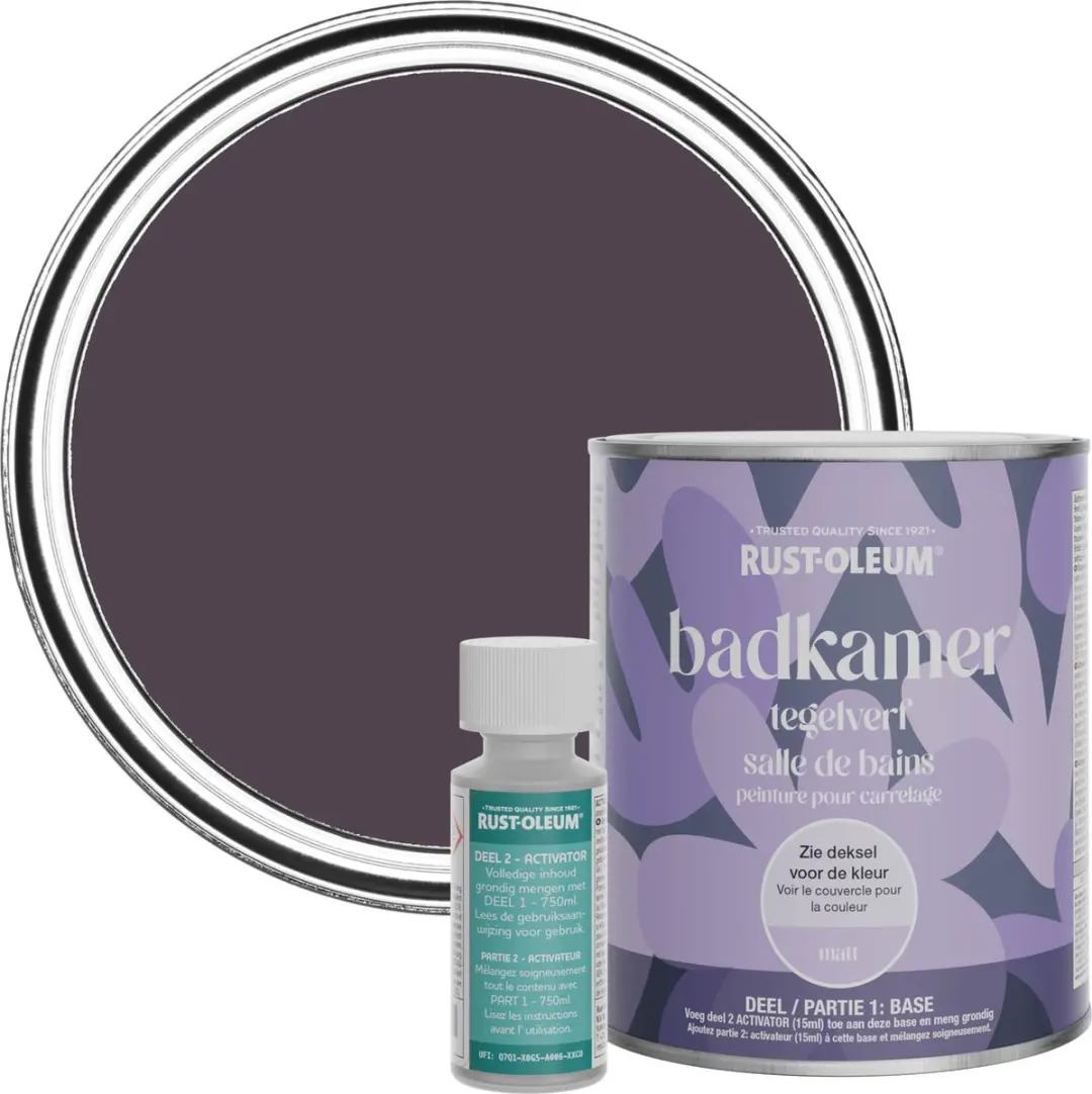 Rust-Oleum Donkerpaars Badkamer Tegelverf Matt Druivensap 750ml