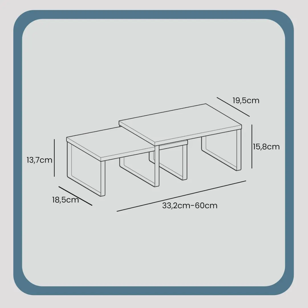 Songmics Kruidenrek Set 2 Keukenorganizers 19,5x29,7cm Inktzwart/Vintagebruin - afbeelding 6 van 6
