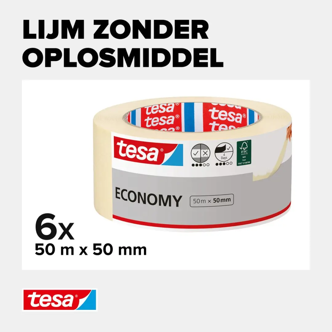 Tesa Universal Afplaktape 6x50m 50mm
