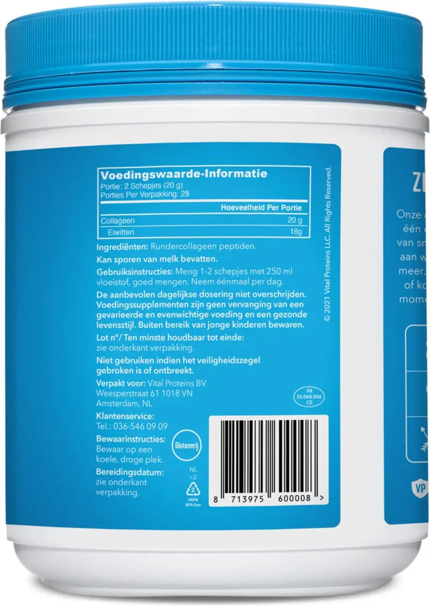 Vital Proteins Collageen Peptiden - 2x567g Voordeelverpakking