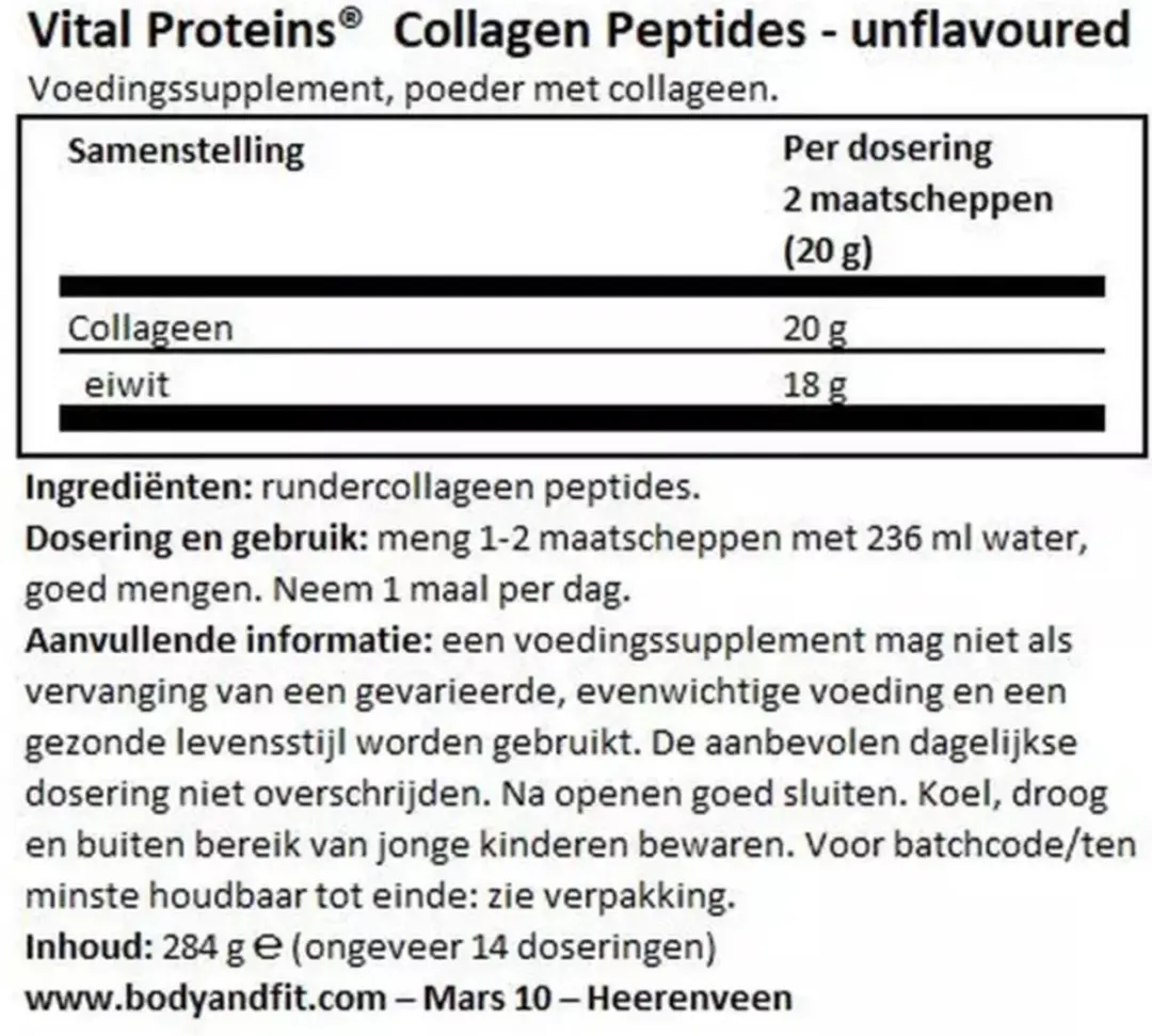 Vital Proteins Collageen Peptiden - 2x567g Voordeelverpakking