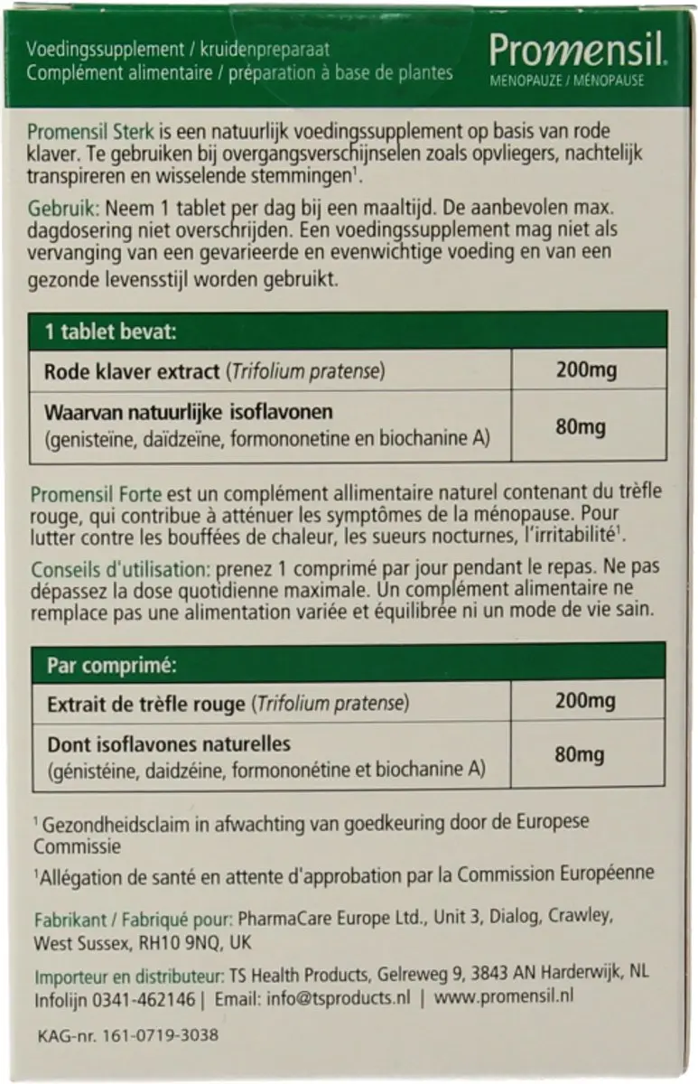 Promensil Menopauze Sterk - 30 tabletten