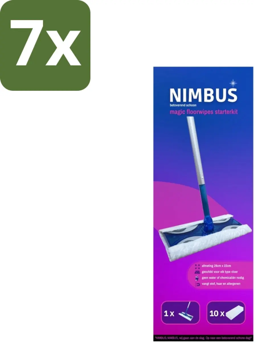 Nimbus Magic Vloerdoek Starterkit 7 Stuks