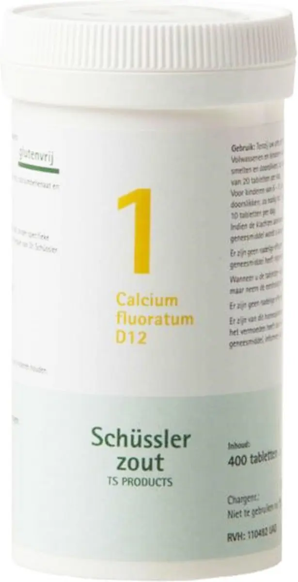 Pfluger Schüssler Zout nr 1 Calcium Fluoratum D12 - 400 tabletten