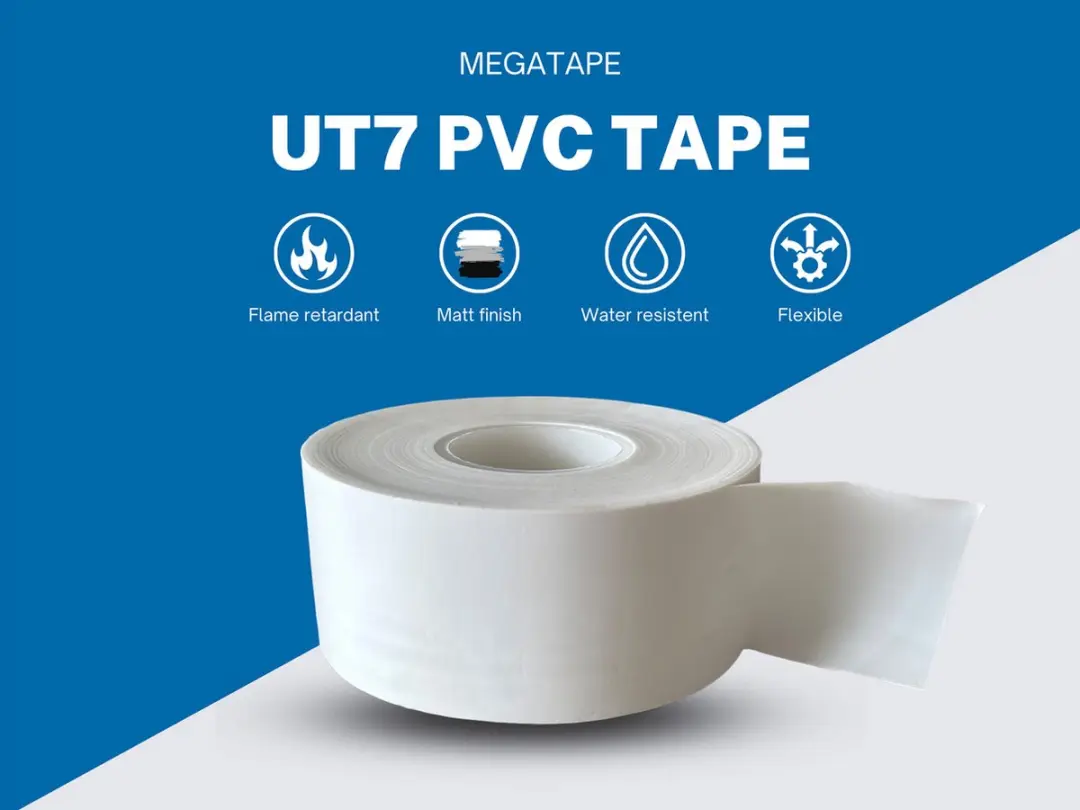 Kortpack Megatape UT7 PVC Isolatietape 50mm x 33m - Wit - 3 Rollen