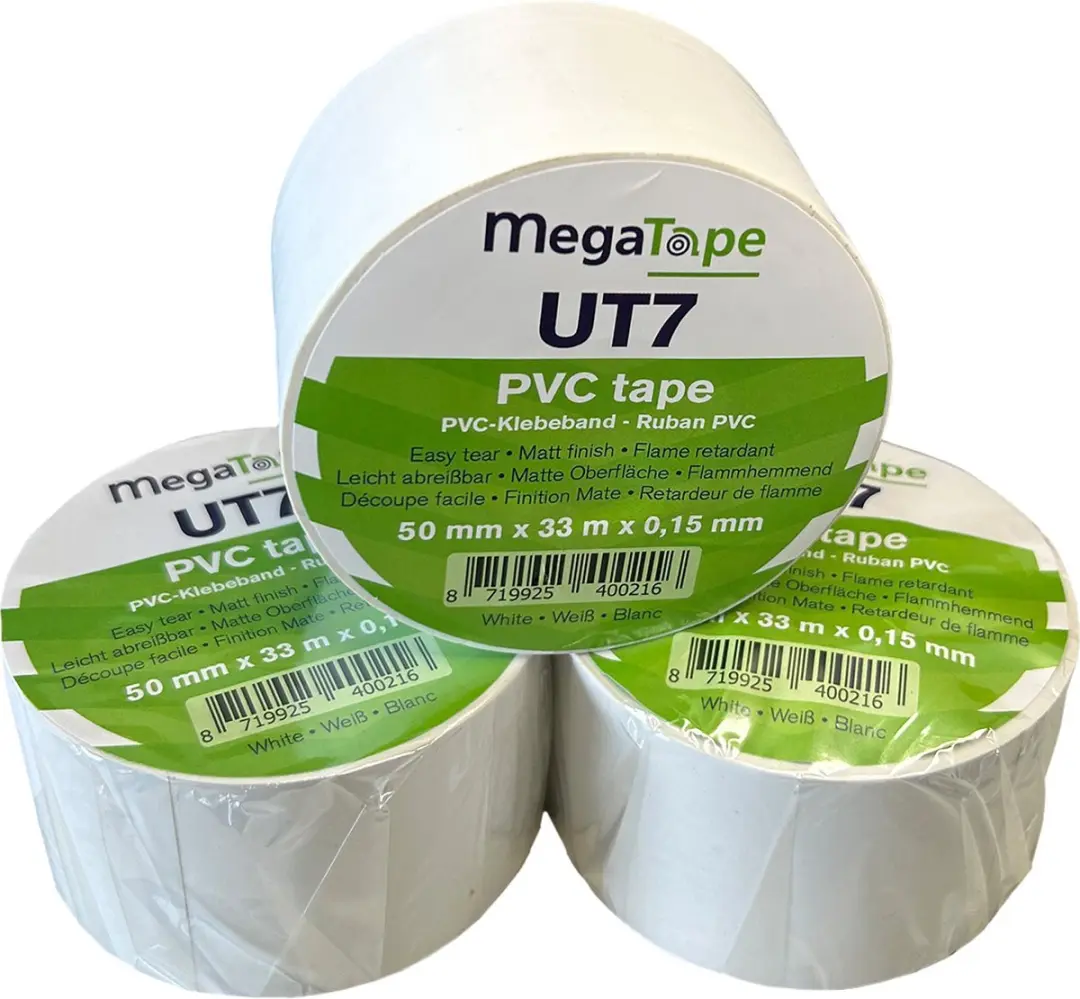 Kortpack Megatape UT7 PVC Isolatietape 50mm x 33m