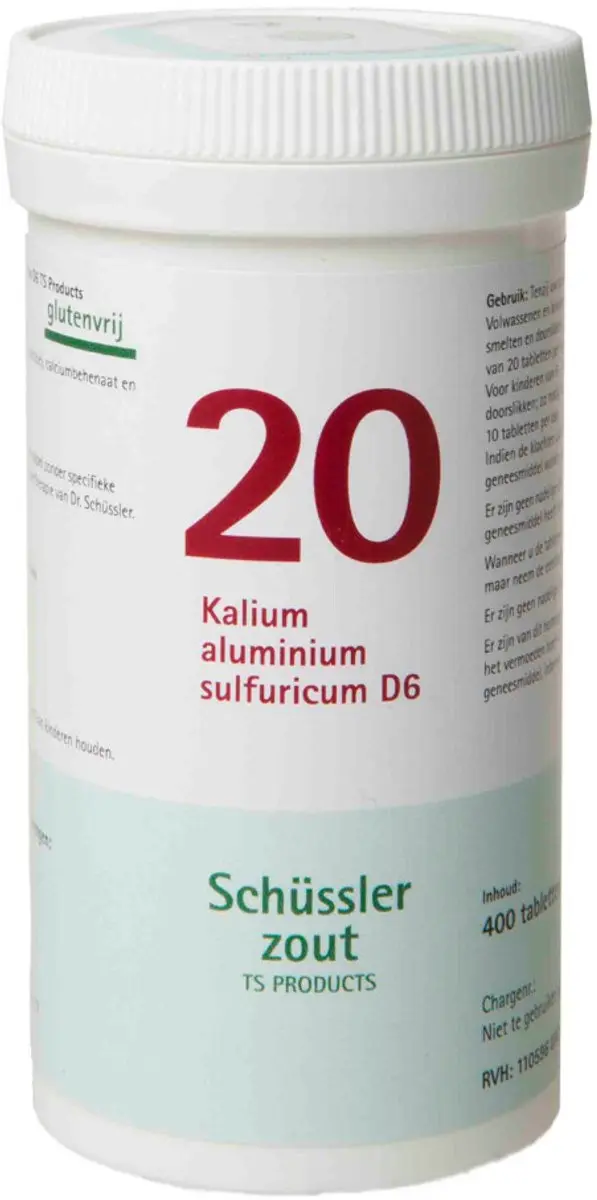 Pfluger Schüssler Zout 20 Kalium Aluminium Sulfuricum D6