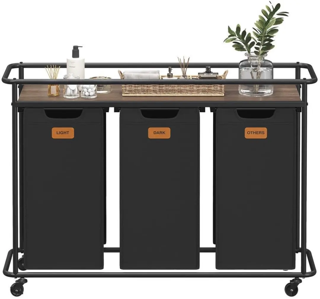 Songmics Wasmand 3 Compartimenten 150L