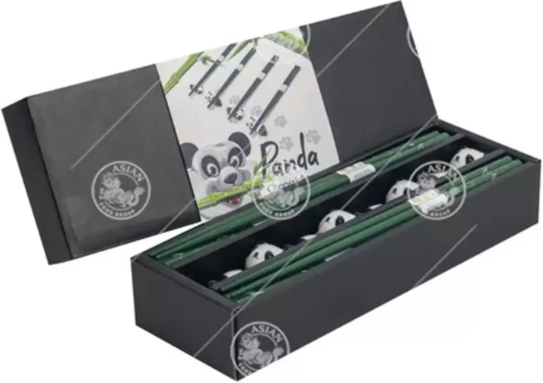 Panda Eetstokjesset Donkergroen