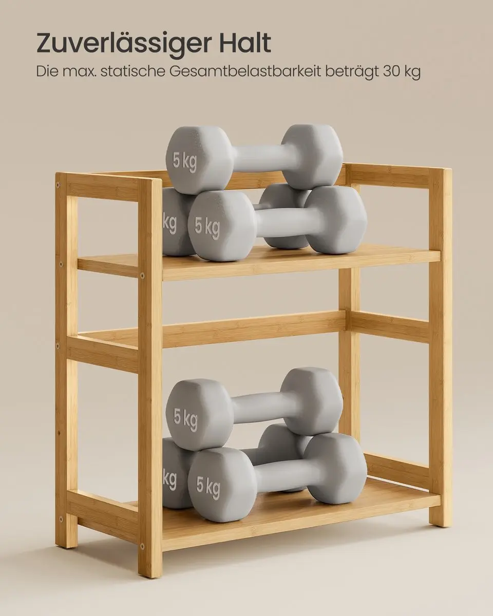 Songmics Kruidenrek 2-laags Bamboe - 18,6x41x41cm