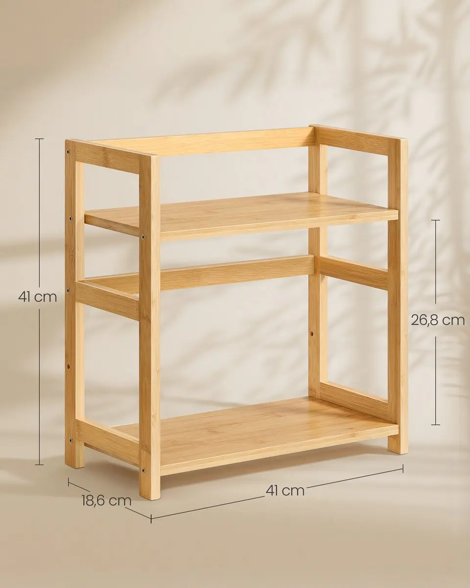 Songmics Kruidenrek 2-laags Bamboe - 18,6x41x41cm