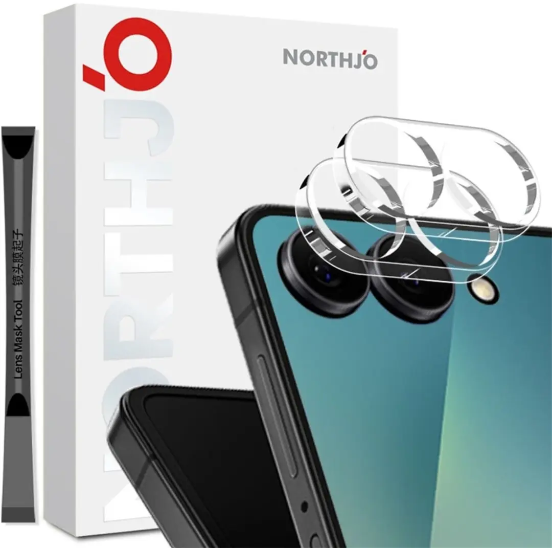 NORTHJO Full Cover Camera Glas voor Samsung Galaxy Z Flip 8