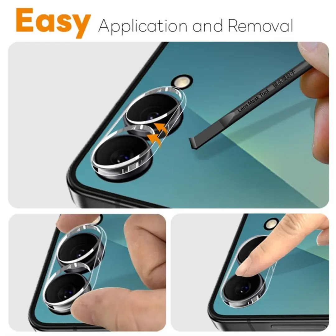 NORTHJO Full Cover Camera Glas voor Samsung Galaxy Z Flip 8 - 2 Stuks